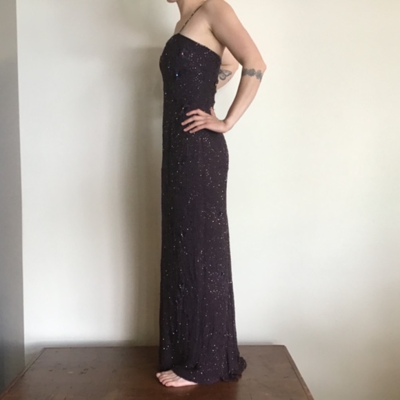 Montage by Mon Cheri Spaghetti Strap Sequined Column Dress - Picture 4 of 15